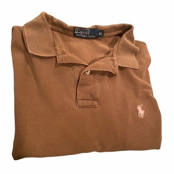 Ralph Lauren Polo Shirt Sz XL Brown - Picture 1 of 8